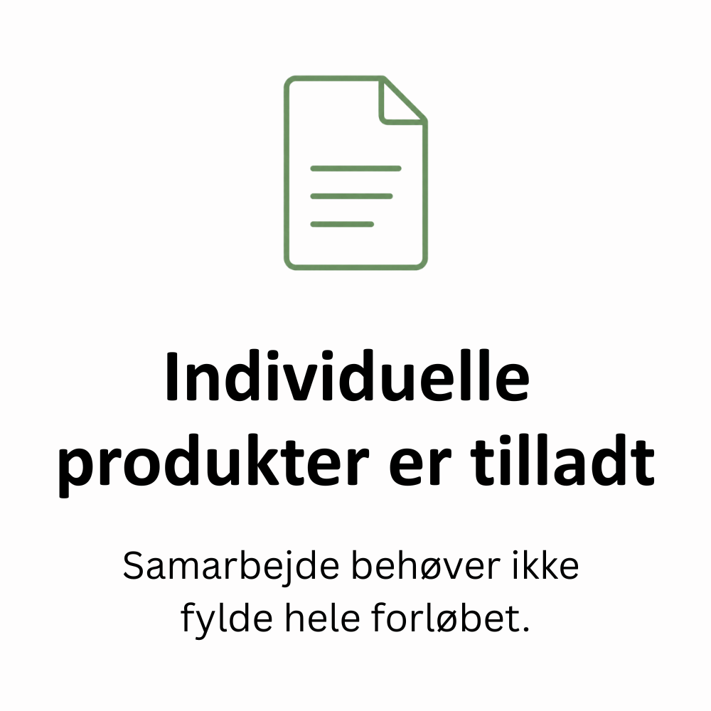 Individuelle produkter er tilladt